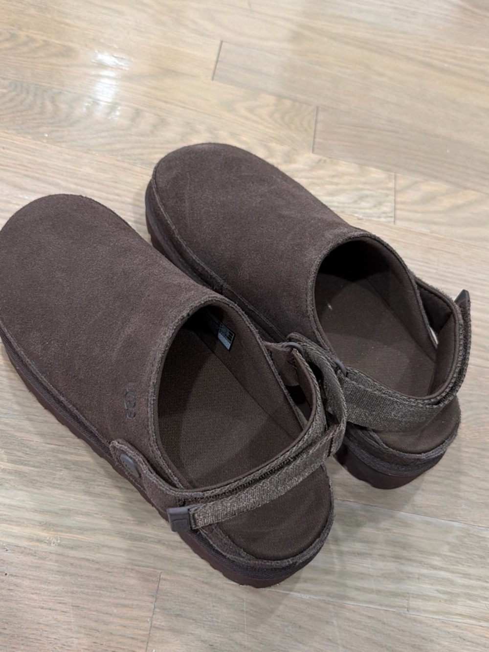 UGG Slip-On Suede Clog with Backstrap - Brown